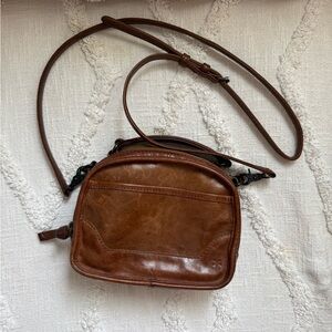Frye Cognac Leather Crossbody Bag